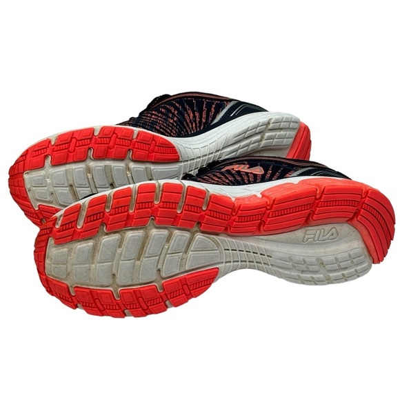 Fila Memory Foam Cool Max Memory Maranello Navy Orange Womens 8.5 Shoes Like New - Picture 10 of 10